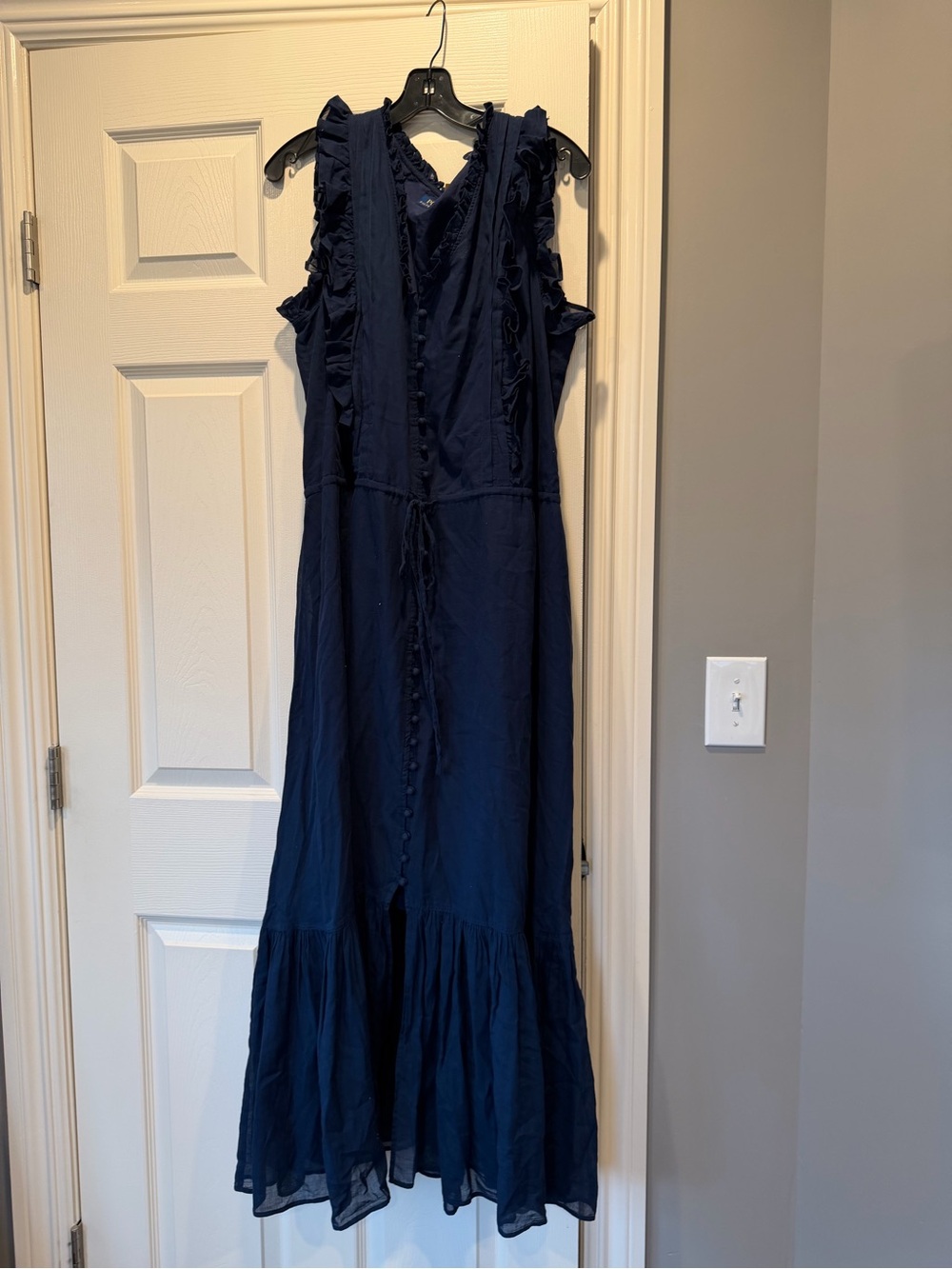 Polo by Ralph Lauren Navy Ruffle Maxi Dress